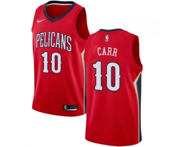 Men's Nike New Orleans Pelicans #10 Tony Carr Swingman Red NBA Jersey Statement Edition