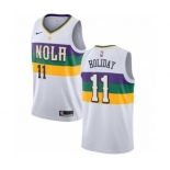 Men's Nike New Orleans Pelicans #11 Jrue Holiday Swingman White NBA Jersey - City Edition