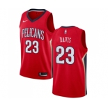 Men's Nike New Orleans Pelicans #23 Anthony Davis Swingman Red Alternate NBA Jersey Statement Edition