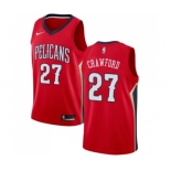 Men's Nike New Orleans Pelicans #27 Jordan Crawford Swingman Red Alternate NBA Jersey Statement Edition