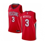 Men's Nike New Orleans Pelicans #3 Nikola Mirotic Swingman Red NBA Jersey Statement Edition