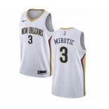 Men's Nike New Orleans Pelicans #3 Nikola Mirotic Swingman White NBA Jersey - Association Edition