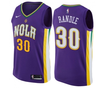 Men's Nike New Orleans Pelicans #30 Julius Randle Swingman Purple NBA Jersey - City Edition