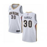 Men's Nike New Orleans Pelicans #30 Julius Randle Swingman White NBA Jersey - Association Edition