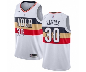 Men's Nike New Orleans Pelicans #30 Julius Randle White Swingman Jersey - Earned Edition