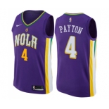 Men's Nike New Orleans Pelicans #4 Elfrid Payton Authentic Purple NBA Jersey - City Edition