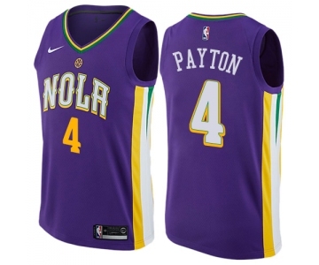 Men's Nike New Orleans Pelicans #4 Elfrid Payton Authentic Purple NBA Jersey - City Edition