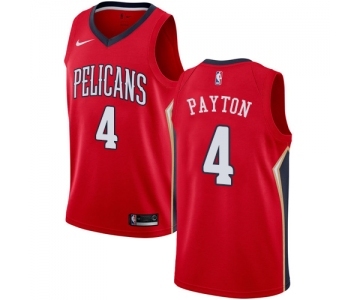 Men's Nike New Orleans Pelicans #4 Elfrid Payton Swingman Red NBA Jersey Statement Edition