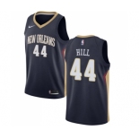 Men's Nike New Orleans Pelicans #44 Solomon Hill Swingman Navy Blue Road NBA Jersey - Icon Edition