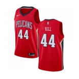 Men's Nike New Orleans Pelicans #44 Solomon Hill Swingman Red Alternate NBA Jersey Statement Edition