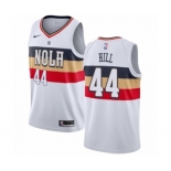 Men's Nike New Orleans Pelicans #44 Solomon Hill White Swingman Jersey - Earned Edition