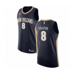 Men's Nike New Orleans Pelicans #8 Jahlil Okafor Authentic Navy Blue NBA Jersey - Icon Edition