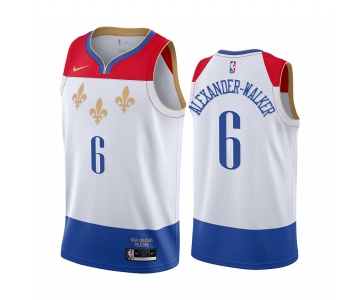 Nike Pelicans #6 Nickeil Alexander-Walker White NBA Swingman 2020-21 City Edition Jersey