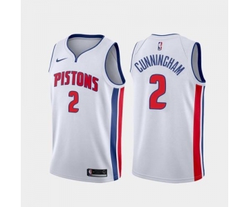 Nike Pistons #2 Cade Cunningham White NBA Swingman Association Edition Jersey