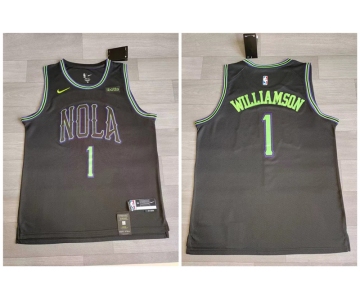 Pelicans #1 Zion Williamson Black Nike 2023-24 City Edition Swingman Jersey