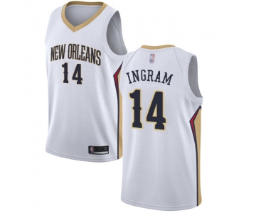 Pelicans #14 Brandon Ingram White Basketball Swingman Association Edition Jersey