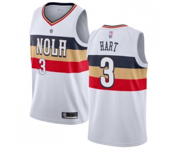 Pelicans #3 Josh Hart White Basketball Swingman Earned Edition Jersey