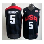 2012 Olympics Team USA #5 Kevin Durant Revolution 30 Swingman Blue Jersey