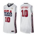 Men's Nike Team USA #10 Kobe Bryant Authentic White 2012 Olympic Retro Basketball Jerse