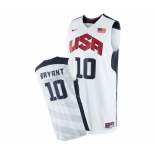 Men's Nike Team USA #10 Kobe Bryant Authentic White 2012 Olympics Basketball Jersey