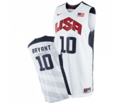 Men's Nike Team USA #10 Kobe Bryant Authentic White 2012 Olympics Basketball Jersey