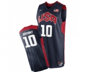 Men's Nike Team USA #10 Kobe Bryant Swingman Navy Blue 2012 Olympics Basketball Jersey