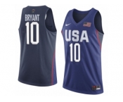 Men's Nike Team USA #10 Kobe Bryant Swingman Navy Blue 2016 Olympics Basketball Jersey