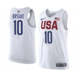 Men's Nike Team USA #10 Kobe Bryant Swingman White 2016 Olympics Basketball Jersey