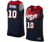 Men's Nike Team USA #10 Kyrie Irving Authentic Navy Blue 2014 Dream Team Basketball Jerse