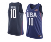 Men's Nike Team USA #10 Kyrie Irving Swingman Navy Blue 2016 Olympic Basketball Jersey