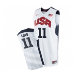 Men's Nike Team USA #11 Kevin Love Swingman White 2012 Olympics Basketball Jersey