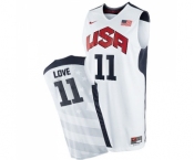 Men's Nike Team USA #11 Kevin Love Swingman White 2012 Olympics Basketball Jersey