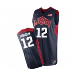 Men's Nike Team USA #12 James Harden Authentic Navy Blue 2012 Olympics Basketball Jersey