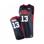 Men's Nike Team USA #13 Chris Paul Swingman Navy Blue 2012 Olympics Basketball Jersey