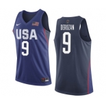 Men's Nike Team USA #9 DeMar DeRozan Authentic Navy Blue 2016 Olympics Basketball Jersey