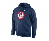 Team USA Nike Olympic Logo KO Pullover Performance Hoodie Navy