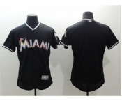 Men Miami Marlins Blank Majestic Black Flexbase Authentic Collection Team Jersey