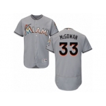 Men's Majestic Miami Marlins #33 Dustin McGowan Grey Flexbase Authentic Collection MLB Jersey