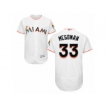 Men's Majestic Miami Marlins #33 Dustin McGowan White Flexbase Authentic Collection MLB Jersey