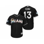 Men's Miami Marlins #13 Marchell Ozuna 2017 Spring Training Cool Base Stitched MLB Jersey