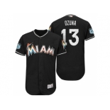 Men's Miami Marlins #13 Marchell Ozuna 2017 Spring Training Flex Base Authentic Collection Stitched Baseball Jersey