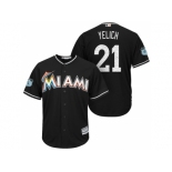 Men's Miami Marlins #21 Christian Yelich 2017 Spring Training Cool Base Stitched MLB Jersey