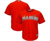 Men's Miami Marlins Blank Majestic Orange Official Cool Base Team Jersey