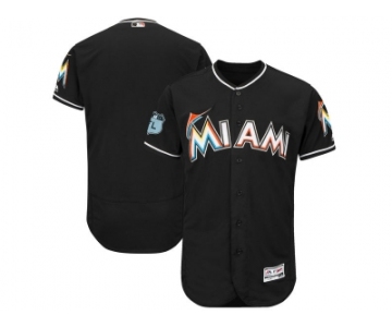 Miami Marlins Blank Black 2017 Spring Training Flexbase Authentic Collection Stitched Baseball Jersey