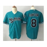 Mitchell And Ness 1995 Miami Marlins #8 Andre Dawson Green Throwback Stitched MLB Jersey