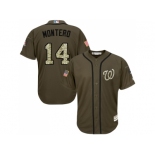 Men Washington Nationals #14 Miguel Montero Green Salute to Service Stitched MLB Jersey