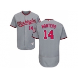 Men Washington Nationals #14 Miguel Montero Grey Flexbase Authentic Collection Stitched MLB Jersey