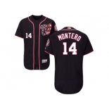 Men Washington Nationals #14 Miguel Montero Navy Blue Flexbase Authentic Collection Stitched MLB Jersey