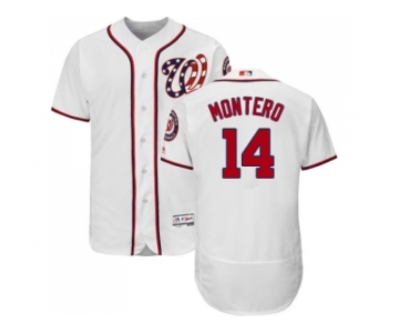 Men Washington Nationals #14 Miguel Montero White Flexbase Authentic Collection Stitched MLB Jersey