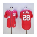 Men Washington Nationals #28 jayson werth Majestic Red Flexbase Authentic Collection Player Jersey